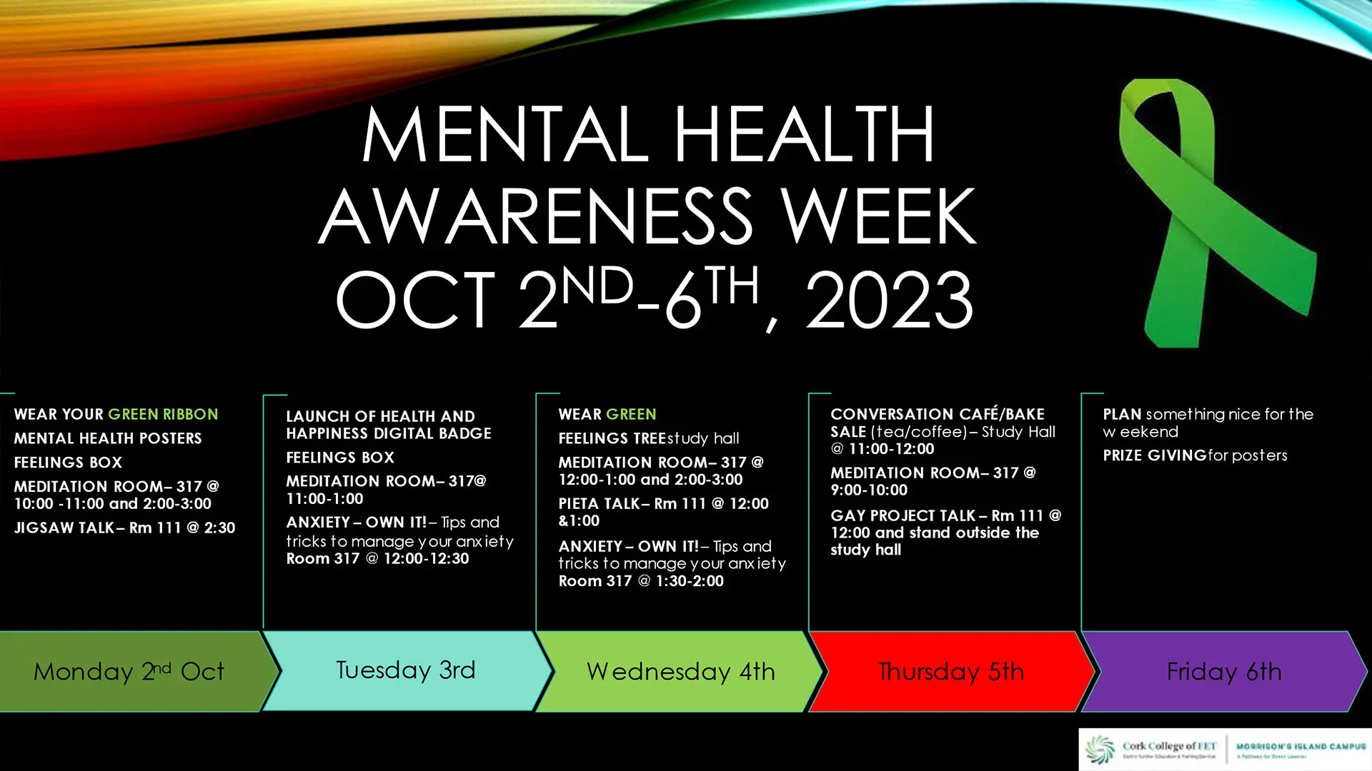 Morrisons Island Campus - Mental Health Awareness Week